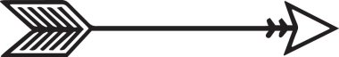Vektör Düz Ok Silüeti Simgesi