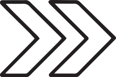 İnce Ok Silüeti Simgesi Aşağı