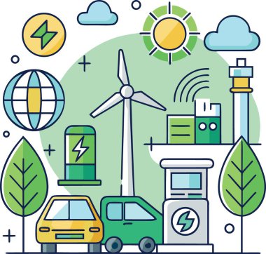 Sürdürülebilir enerji kaynakları örnekleri rüzgar güneşi ve elektrikli araçlar