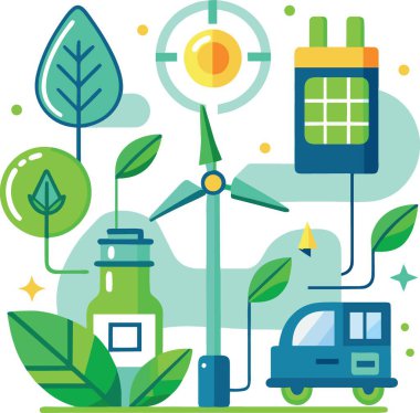 Sürdürülebilir enerji kaynakları örnekleri rüzgar güneş ve elektrikli araçlar