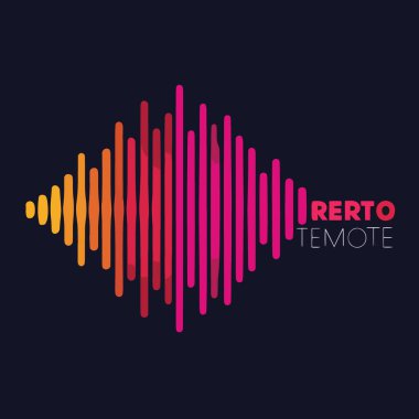 renkli dikey çubukları gösteren canlı bir soyut grafik tasarım içinde uzaktan entegre edilmiş sözcüğü ile ses dalgalarını temsil eder