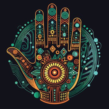 Karmaşık bir şekilde dekore edilmiş bohem desenler ve karanlık arka plana yerleştirilmiş mistik sembollerle ruhsal enerji yayar.