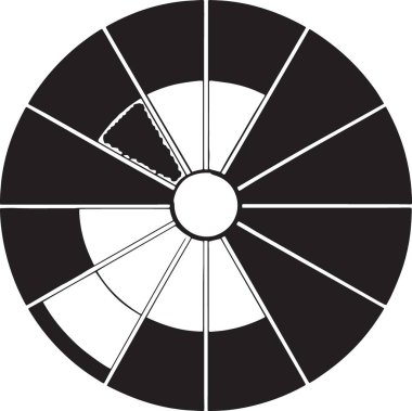 Çoklu telleri ve istatistik veya kategorileri temsil eden çeşitli segmentleri olan karmaşık bir dairesel diyagram.