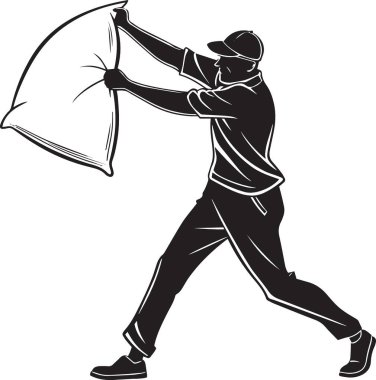 Yatakta zıplayıp yatak odasındaki tüylerle yastık kavgası yapan neşeli çocuklar..