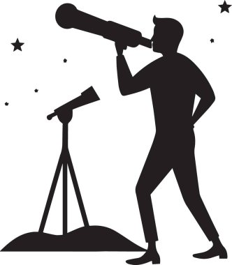 Kendini adamış bir gökbilimci, yüksek hassasiyetli bir teleskopu açık bir alanda, yıldızları gözetleme ve göksel keşiflerle dolu bir geceye hazırlanan bir tripodun üzerinde dikkatlice bir araya getirir..