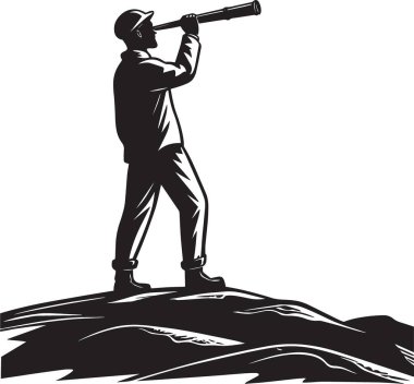 Yıldızlarla dolu bir gökyüzünü hedef alan güçlü bir astronomik teleskop, insan merakını ve bilinmeyeni keşfetme güdüsünü simgeliyor..