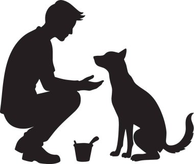 Kitaplarla dolu bir masada duran baba ve oğulun siyah ve beyaz vektör silueti, eğitim, ebeveynlik ve öğrenme için ideal tasarım.