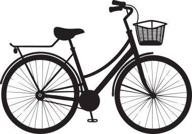 Yan yana park edilmiş iki bisikletin siyah ve beyaz vektör silueti bisiklet ve birlikteliği temsil ediyor.