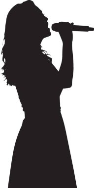 Mızrak ya da mızrak tutan bir kadın savaşçının siluet vektörü mitoloji ve fantezi tasarımları için harika.