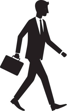 Takım elbiseli bir iş kadınının siyah-beyaz silueti elinde evrak çantasıyla merdivenlerden yukarı koşuyor.