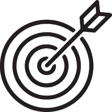 Hedef Arrow Hedefi Başarı Odaklama Simgesi