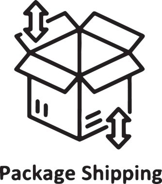 Paket Nakliye Kutusu Teslimat Hattı Simgesi