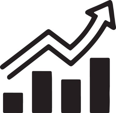 Finansal Büyüme Oku Eğim Çizelgesi Simgesi Simgesi