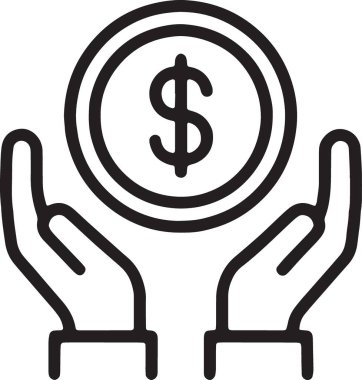 Dolar Para Elleri Finans Tasarruf Simgesi