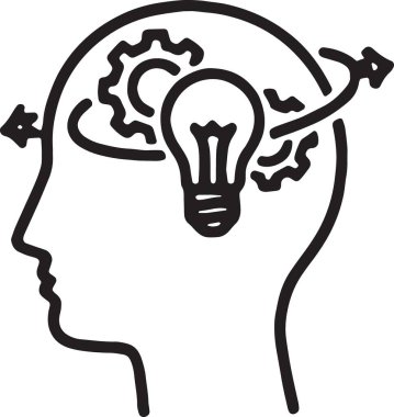 Yaratıcı Zihin Sorusu Ampul Düşünen Simge