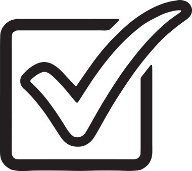 İşaretleme Doğrulama Tamamlama Satır Simgesi