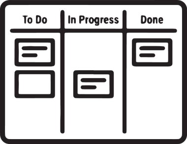 Kanban Yönetim Kurulu Proje Yönetimi Çalışma Akımı Simgesi