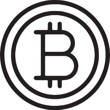 Bitcoin Şifreleme Parası Dijital Para Birimi Çemberi Simgesi