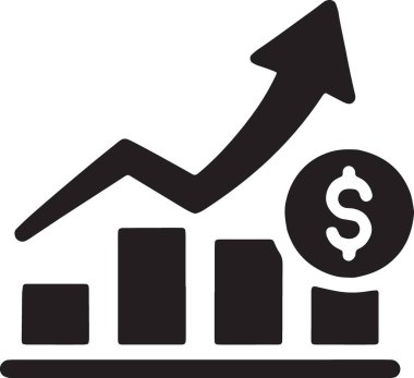 Finansal Pazar Büyüme Çizelgesi Dolar Çizgisi Simgesi