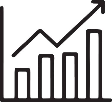 İş Büyüme Çubuğu Grafiği Okunu Yukarı Koyma Simgesi