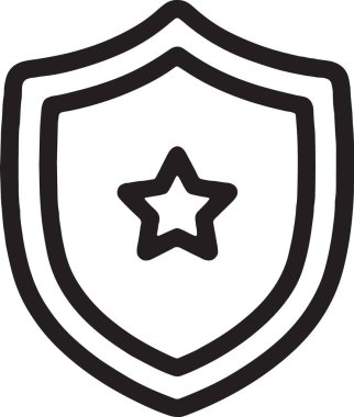 Kalkan Yıldız Rozeti Güvenlik Beğeni Kalite Simgesi