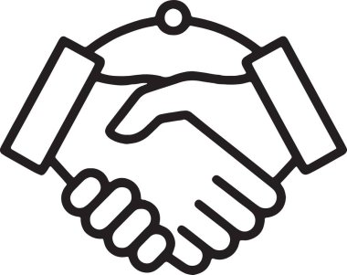 İş tokalaşma Anlaşması Ortaklık Simgesi