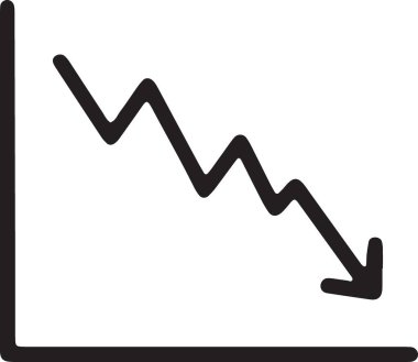 Finansal kaybı temsil eden zigzag okuyla piyasa çöküşü grafiği