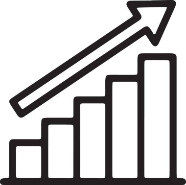 Düzenli büyüme için yukarı ok ile çubuk grafiğine tırmanılıyor