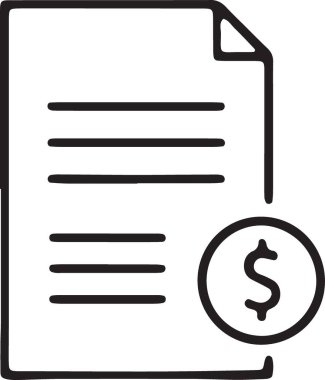 Belge Sayfası Mali Açıklama Metni Simgesi