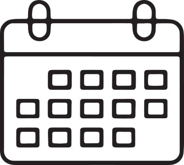 İş bitiş tarihleri için zamanlamayı ve planlamayı temsil eden takvim simgesi