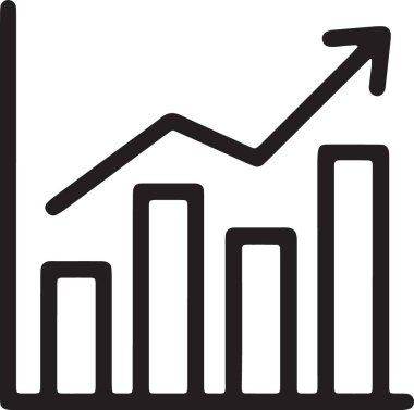 Finansal bar tablosu ve çizgi grafiği kar artışını gösteriyor