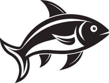 Okyanus balığı silueti güçlü bir yüzme şekli gösteriyor