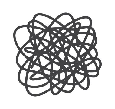 Karmaşık veri kaosu ve karmaşık pazar bilgisi simgesi karalaması