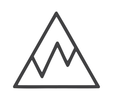 Zigzag grafikli dağ zirvesi simgesi yüksek değer gösteriyor