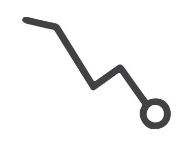 Değer olarak keskin bir düşüş gösteren aşağı eğimli çizgiler