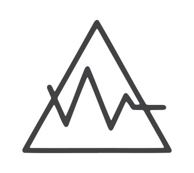 Dahili darbe dalgası verisi olan geometrik üçgen sembolü