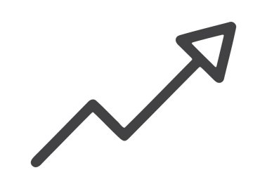 Hızlı büyüme görselleştirmesi için yukarı doğru yükselen basit ok