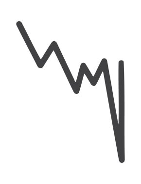 Ani piyasa çöküşü grafiği keskin düşey düşüşle