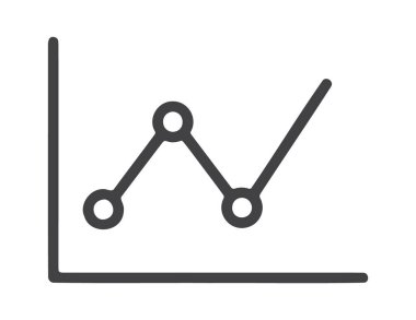 Değişen iş büyüme eğilimini gösteren düğümlü çizgi grafiği