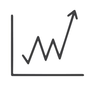 Yüksek frekanslı yukarı doğru çizilmiş çizgi grafiği