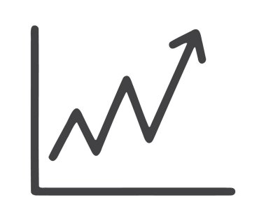 Increasing line graph showing positive growth and successful business performance