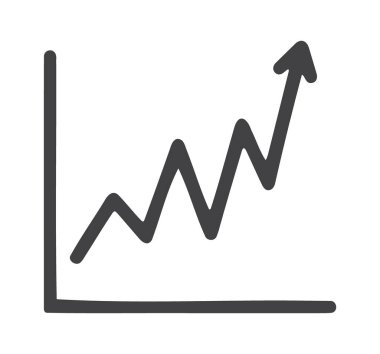 Sawtooth line graph with peaks showing high business growth