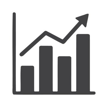 Yükselen bir başarı okuyla mali çubuk grafiği