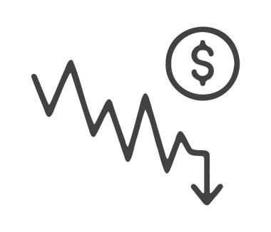 Bir dolar simgesi ile finansal pazar grafiğini çökertmek