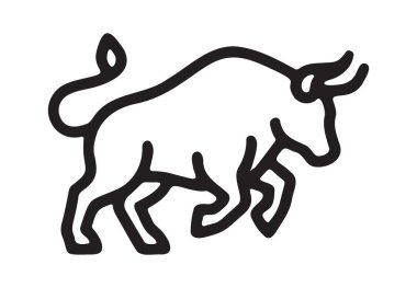 Güçlü bir finans piyasasını ve boğa eğilimini temsil eden boğa simgesi