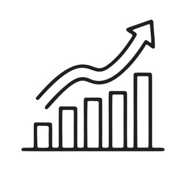Composite data visualization with line graph overlaying a bar chart