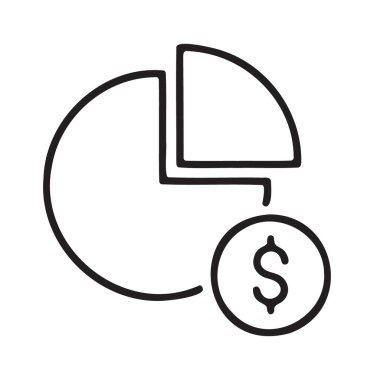 Bütçeyi ve karı bölüşmeyi temsil eden dolar parasıyla finansal pasta grafiği