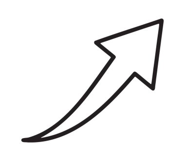 Yukarı doğru kavisli ok tutarlı ilerleme ve büyüme gösteriyor