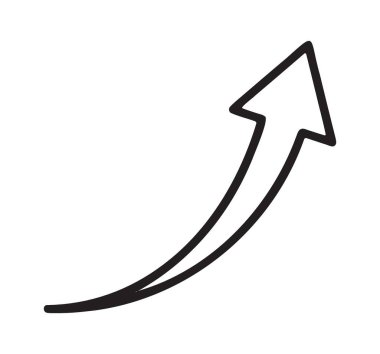 Hızlı başarı için yukarı doğru eğimli ok simgesi yerleştiriliyor