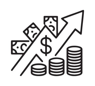 Dolar banknot ve okla zenginlik artışı